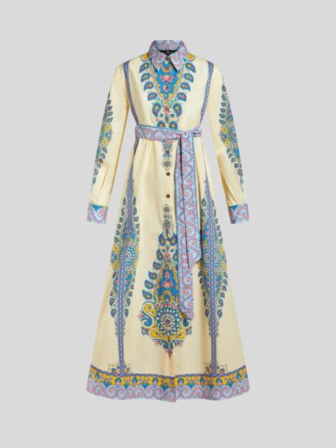 PRINTED COTTON SHIRT DRESS