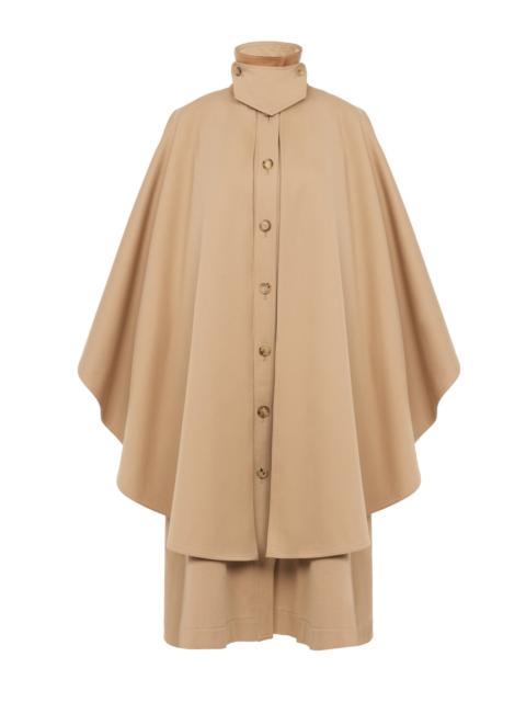 KNEE-LENGTH CAPE IN ORGANIC COTTON GABARDINE