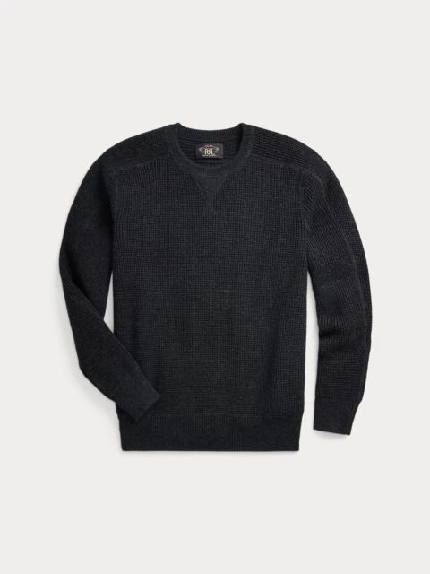 Waffle-Knit Cotton-Wool Sweater