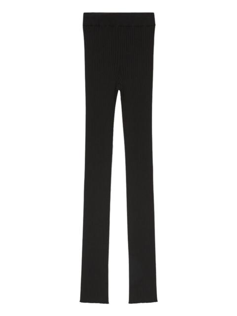 ribbed-knit trousers