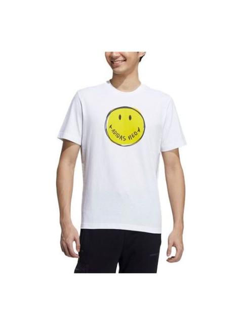 adidas neo Casual Sports Breathable Short Sleeve White GP5772