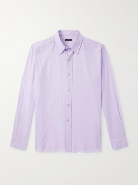 Cotton-Voile Shirt Purple