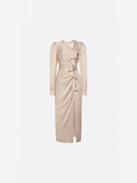 JACQUARD DRAPED DRESS