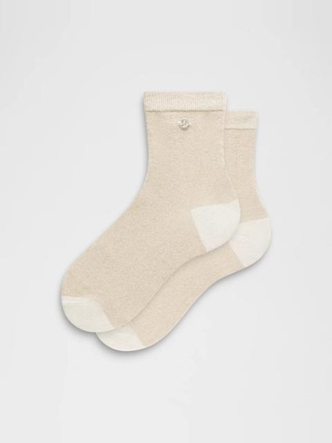 Unisex Glitter Quarter Socks