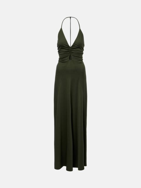 Ruched maxi dress