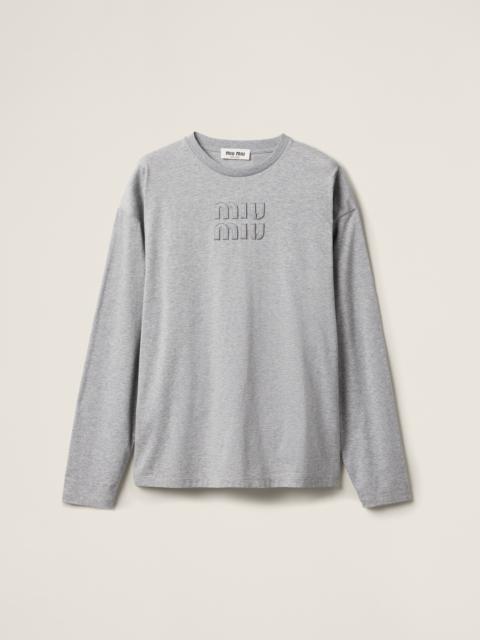 Cotton T-shirt with embroidered logo