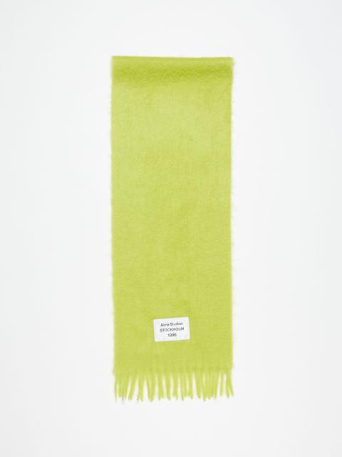 Fringe alpaca scarf - Neon green