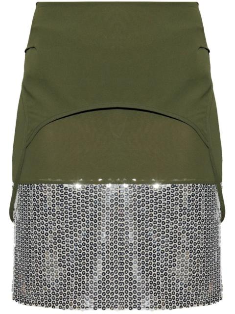 sequin-embellished mini skirt
