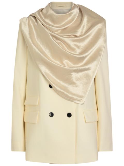 Maria Mcmanus Draped Double-breasted Wool Blazer