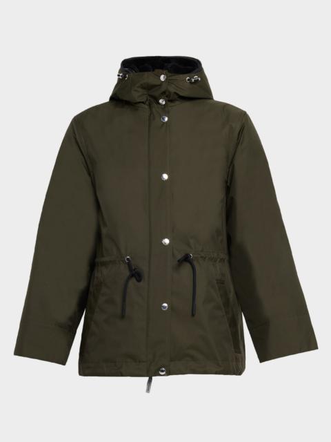 Hooded Waterproof Parka with Removable Shearling Bib
