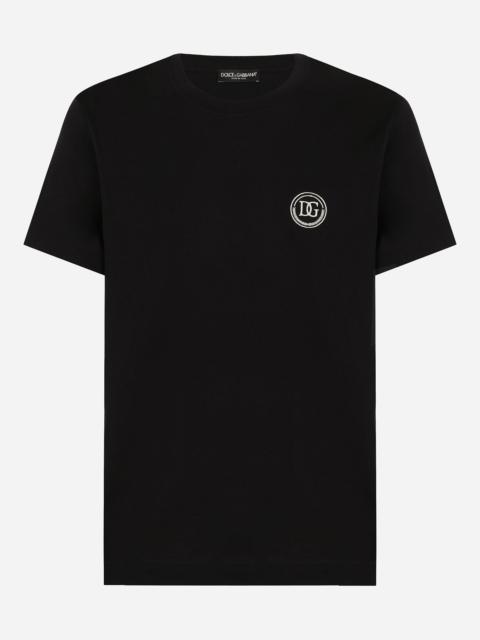 Short-sleeved T-shirt with DG embroidery