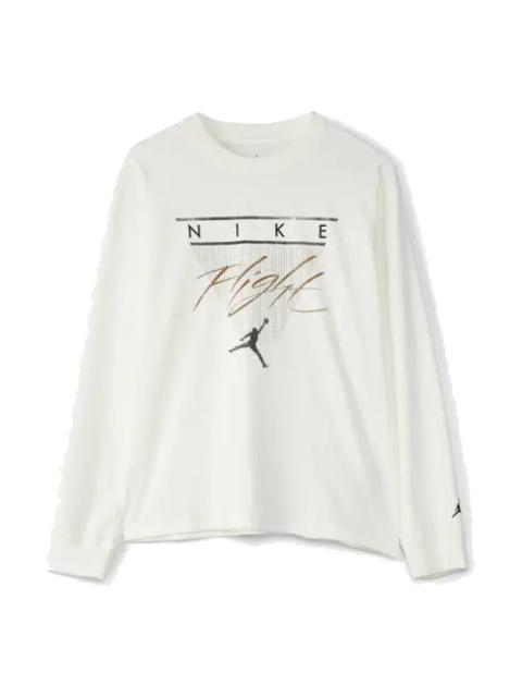 (WMNS) Air Jordan Long-Sleeve Graphic T-Shirt Asia Sizing 'Sail' FD7206-133