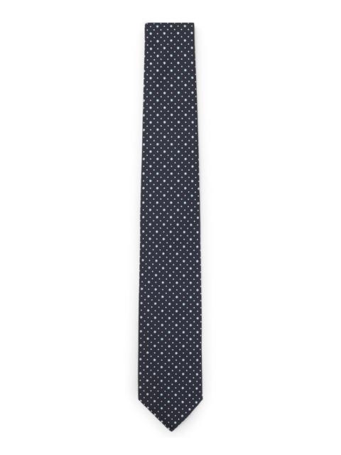 SILK-BLEND TIE WITH DOT MOTIF