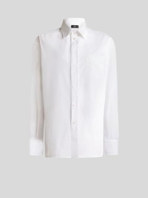 COTTON SHIRT WITH SILK INSERT ON THE BACK