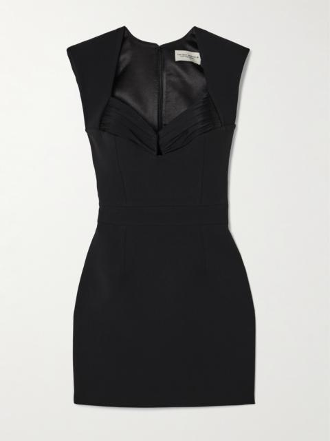 Isabeau Cutout Gathered Crepe Mini Dress