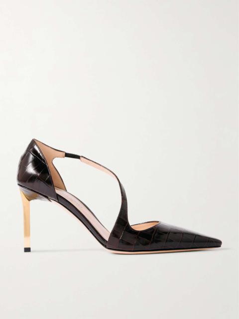 Newton croc-effect leather pumps