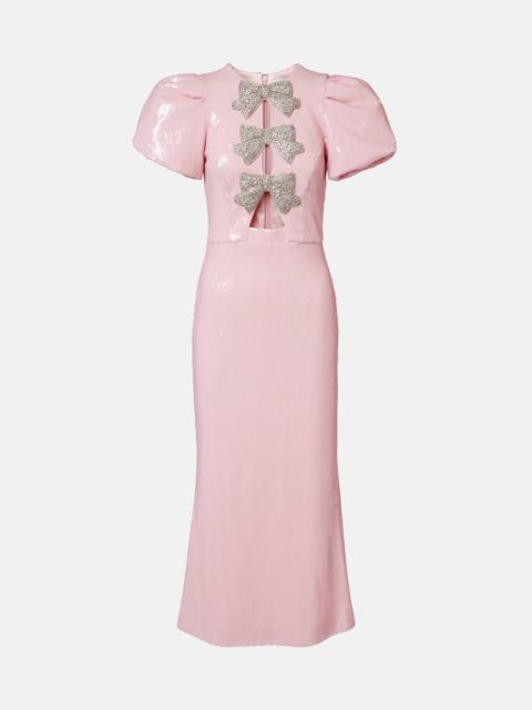 Lydia cutout sequined cocktail dress