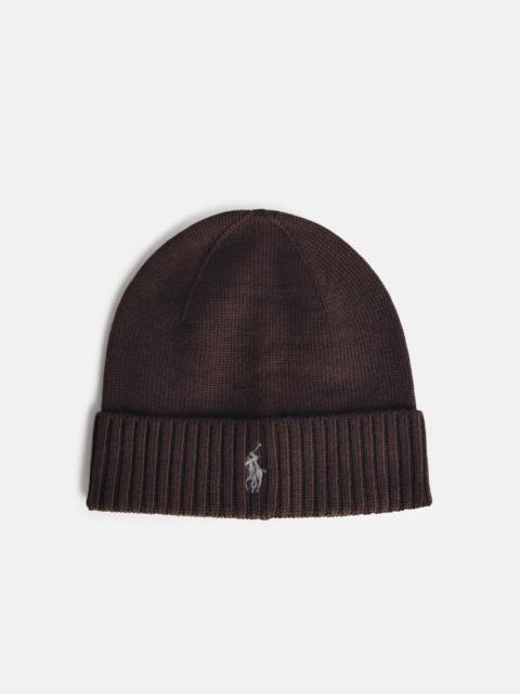 BROWN WOOL BEANIE