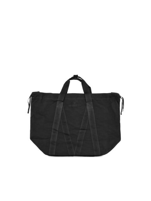 drawstring top-handle messenger bag