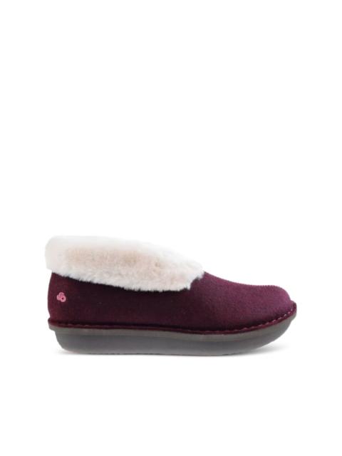 Milano faux-fur trim slippers