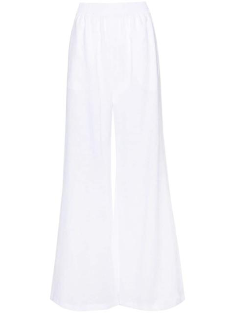 wide-leg linen trousers