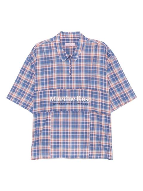 cotton checked polo shirt