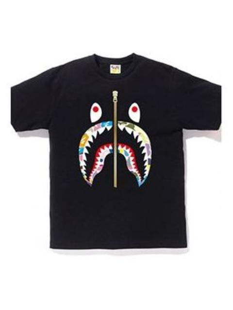 A Bathing Ape Half Zip Shark Face T-Shirt 'Black' 1E80-110-025