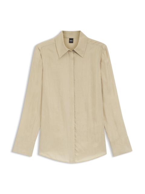 REGULAR-FIT BLOUSE WITH CONCEALED CLOSURE