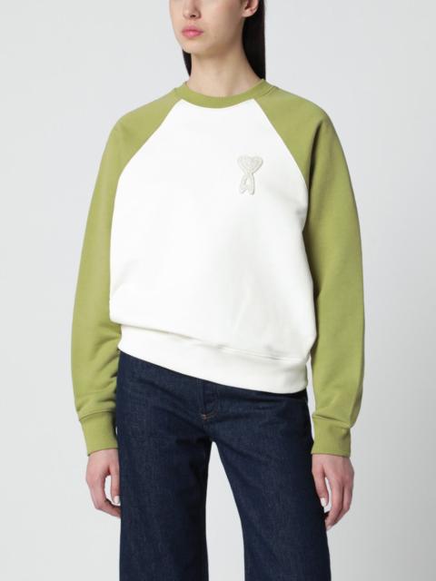 White and matcha green Ami De Coeur sweatshirt