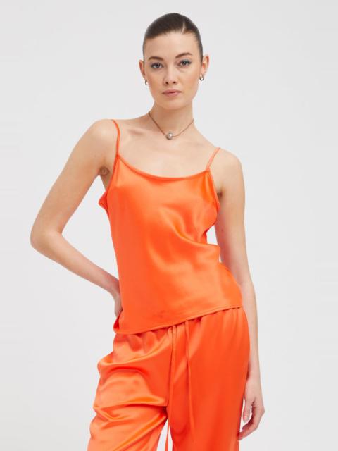 ORANGE SILK SPAGHETTI STRAP CAMI