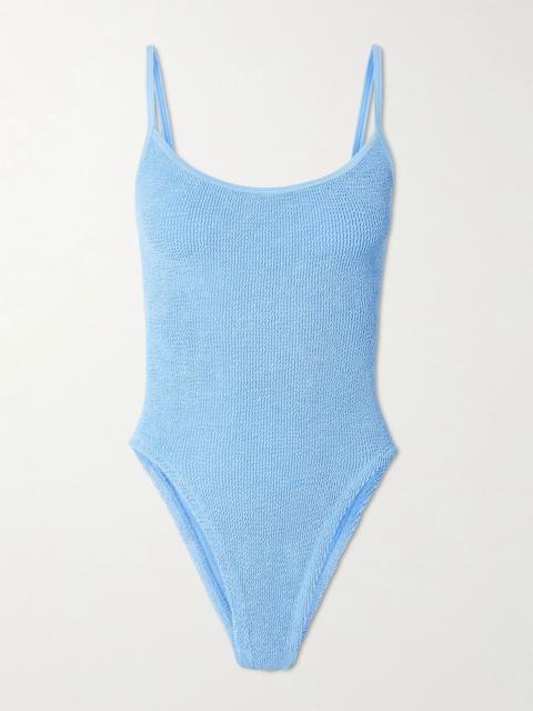 Pamela seersucker swimsuit Blue