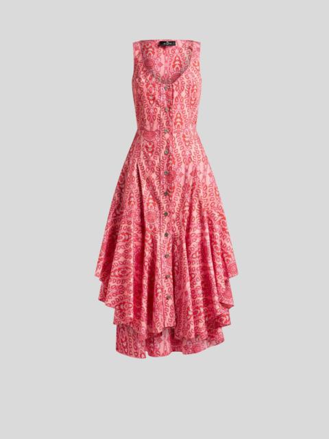 SLEEVELESS DRESS WITH MEDALLION MOTIF