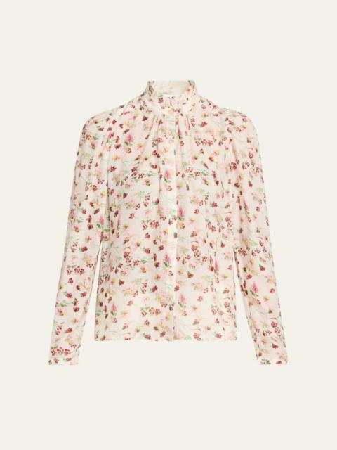 Artemis Wild Garden Long-Sleeve Blouse