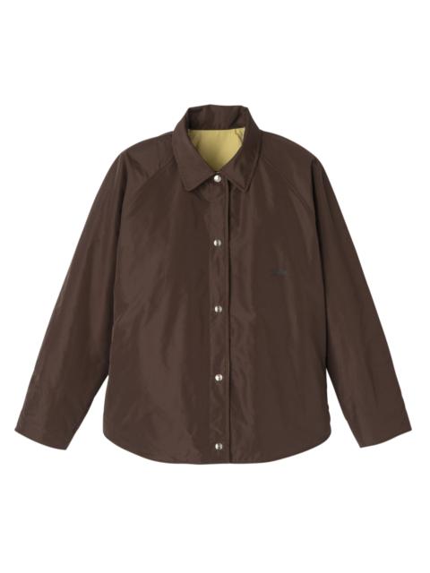 Padded blouson Mocha/Pistachio - Technical taffeta