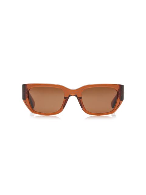 Square-Frame Acetate Sunglasses brown