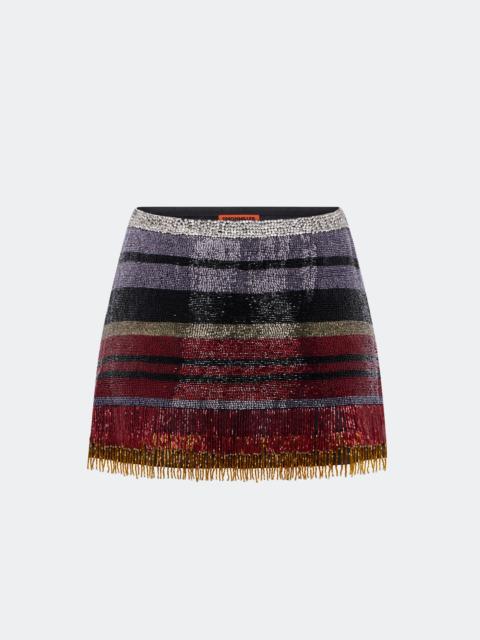 Inessa Crystal Beaded Skirt In Jewel Multi