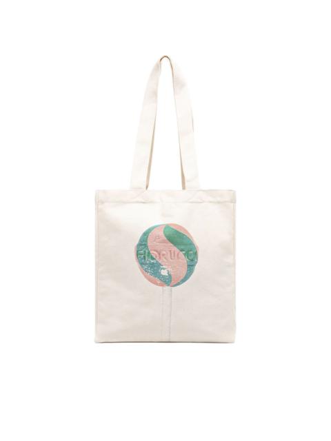 Lollipop Print Canvas tote bag