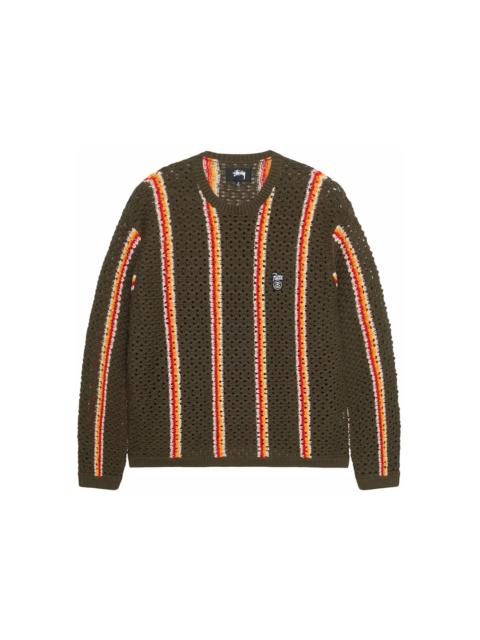 Stussy x Patta Striped Loose Gauge Sweater Olive