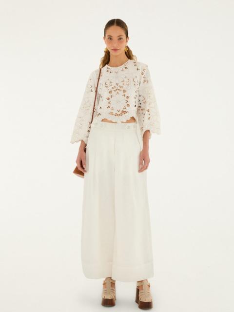 Off-White High Waisted Euroflax Premium Linen Pants