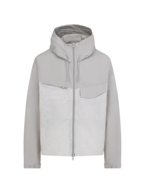 panelled hooded jacket