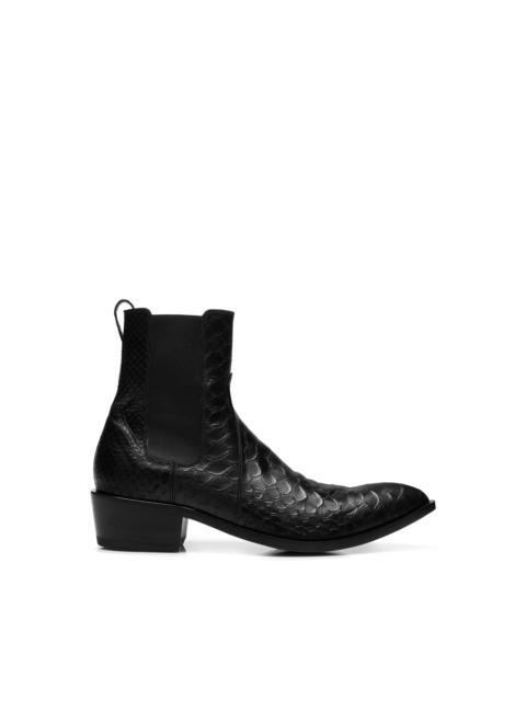 MATTE PRINTED PYTHON CHELSEA BOOT