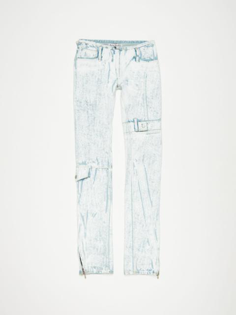 Print jeans - Slim fit - Light blue/white