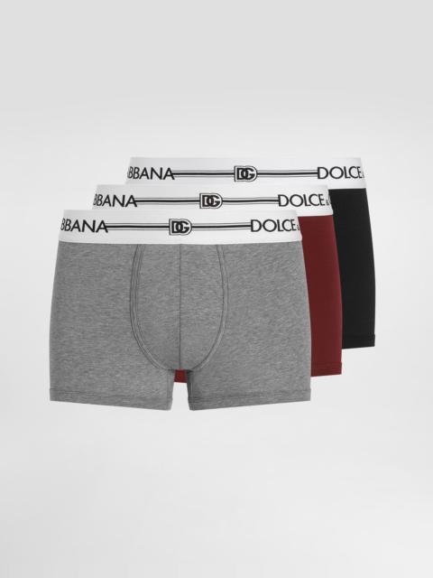 Stretch cotton boxers 3-pack