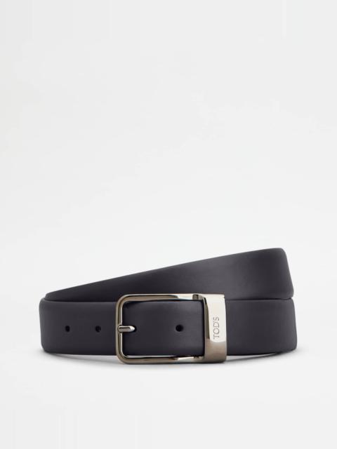 BELT IN LEATHER - BLUE