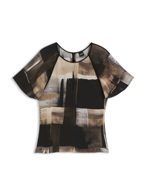 REGULAR-FIT BLOUSE WITH MODERN PRINT