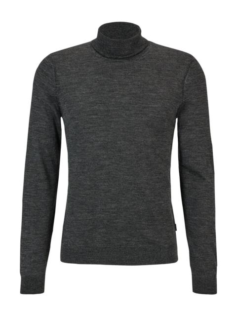 SLIM-FIT ROLL-NECK SWEATER IN MERCERIZED VIRGIN WOOL