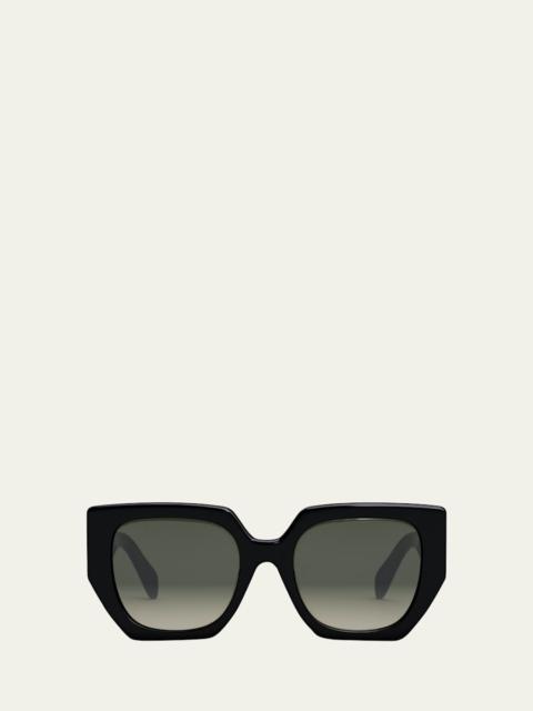 Triomphe Logo Acetate Butterfly Sunglasses