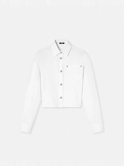 Denim Crop Boxy Shirt