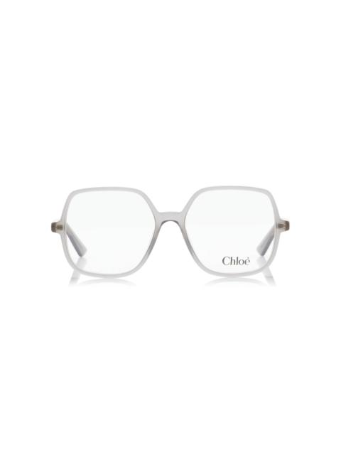 Judy Square-Frame Acetate Glasses grey
