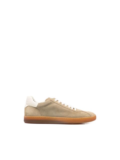Halo panelled suede sneakers